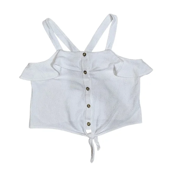 Madewell Texture & Thread Ruffle Tie Front Tank Terry Cloth Towel L - Picture 7 of 9